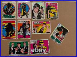 Vintage dick tracy vending machine prizm stickers lot of 10 different