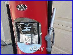 Vintage full size gas pump gumball machine