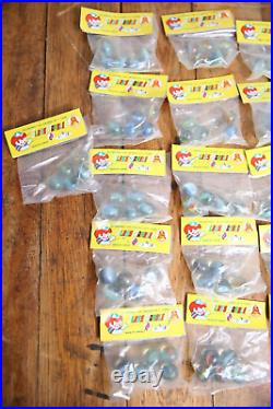 Vintage glass Marbles Toy Lot 31 Bags Sealed New Old Stock vending machine prize