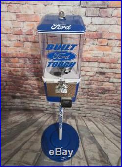 Vintage gumball machine FORD theme candy machine with metal stand free ship