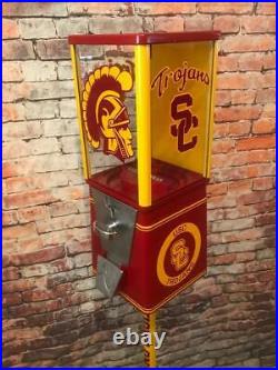 Vintage gumball machine USC Trojans man cave gift game room bar accessories