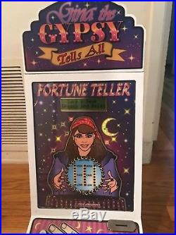 Vintage impulse coin op vending machine Arcade Gina the Gypsy fortune teller