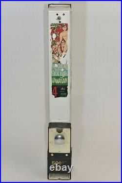 Vintage single column condom vending machine Hawaiian 4x4x31 with Key