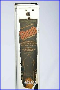 Vintage single column condom vending machine SHEATH 4x4x31 with Key