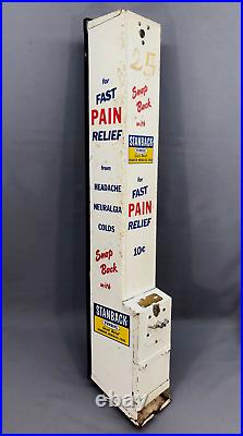 Vtg 1920s 10¢ STANBACK POWDERS Medicine HARMON-AMCO Vending Machine WORKS no key