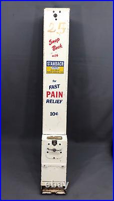 Vtg 1920s 10¢ STANBACK POWDERS Medicine HARMON-AMCO Vending Machine WORKS no key