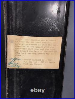 Vtg 1920s 10¢ STANBACK POWDERS Medicine HARMON-AMCO Vending Machine WORKS no key
