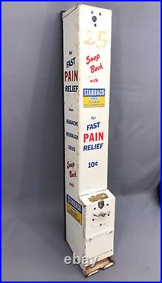 Vtg 1920s 10¢ STANBACK POWDERS Medicine HARMON-AMCO Vending Machine WORKS no key