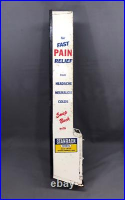 Vtg 1920s 10¢ STANBACK POWDERS Medicine HARMON-AMCO Vending Machine WORKS no key