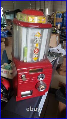 Vtg 1940s North Western 5 Cent Gum Stick Pack Vending Machine Carousel Style Wh