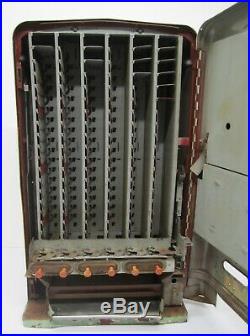 Vtg 1940s Univendor/Stoner Coin Operated Candy Gum Vending Machine 6 Slot As Is
