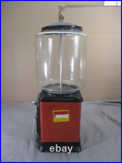 Vtg 1950's Victor 1 Cent Penny Gumball Candy Prize Vending Machine with Key WORKS