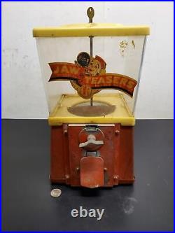 Vtg 1950s Jaw Teasers Commercial Penny Gumball Vending Machine Not A Toy Nice