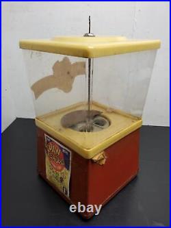 Vtg 1950s Jaw Teasers Commercial Penny Gumball Vending Machine Not A Toy Nice