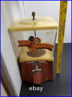 Vtg 1950s Jaw Teasers Commercial Penny Gumball Vending Machine Not A Toy Nice