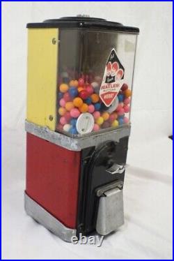 Vtg 1950s Victor Gumball Vending Machine Half Display 1 Cent Beatles Buttons