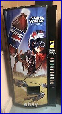 Vtg 1990s Star Wars Episode 1 Pepsi Vending Soda Machine 10 choice Works Great