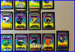 Vtg 1995 Team NFL Prismatic Vending Machine Sticker 90's Football Complete Set