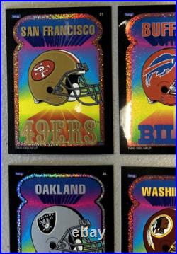 Vtg 1995 Team NFL Prismatic Vending Machine Sticker 90's Football Complete Set