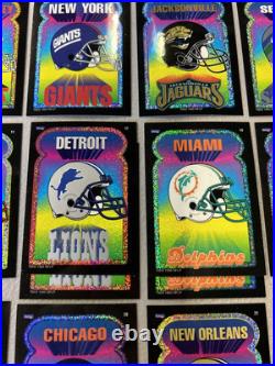 Vtg 1995 Team NFL Prismatic Vending Machine Sticker 90's Football Complete Set