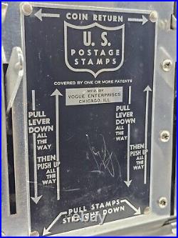 Vtg 4 & 5 Cent Stamp Double Slot Auto Stamp Co. Vending Machine No keys