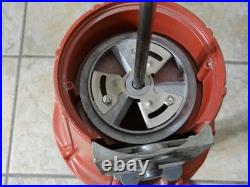 Vtg Acorn Gumball Bank Machine with red ornate cast stand floor-top cap 39 tall