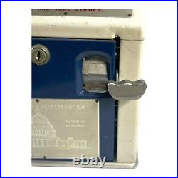 Vtg American Dillion Co Postmaster Postage Stamp Vending Machine 25c Dispenser