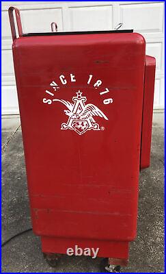 Vtg Budweiser King of Beers Cavalier Vending Machine Electric Beer Cooler