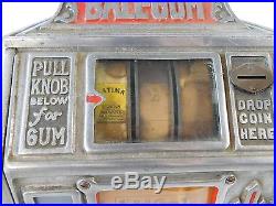 Vtg Dandy 1 cent Cigarette Gumball Trade Stimulator Slot Machine
