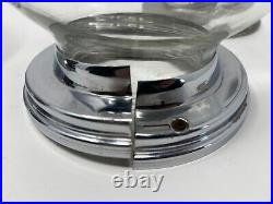 Vtg Ford Gum & Machine Co. 1 Cent Gumballs #C005746 Glass Globe Chrome Base Wrks