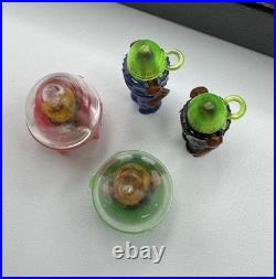 Vtg Lot Robby Robot & Spaceship Gumball Vending Machine Charm Prize Hong Kong