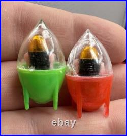 Vtg Lot Robby Robot & Spaceship Gumball Vending Machine Charm Prize Hong Kong