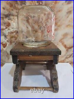 Vtg The Great American Nut Machine Wooden Vending Machine 5¢ Nut Dispenser