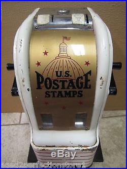 Vtg US POSTAGE STAMPS Vending Machine counter top dime quater 4&5 cent stm