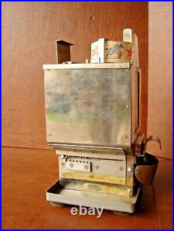 Working Vintage 5-Cent Counter top Spin-It Almond Vending Machine