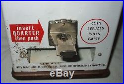 Working Vintage Bayer Aspirin Vending Machine Dispenser With Key