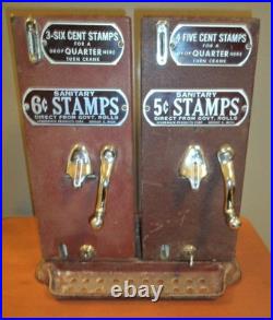 Working Vintage SCHERMACK PRODUCTS CORP. Double Stamp Machine Quarter Key